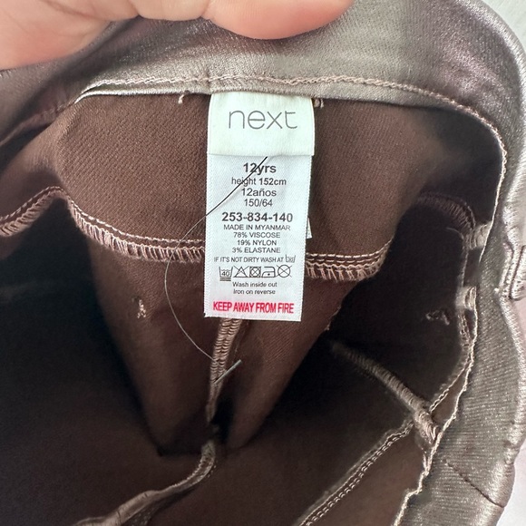 NEXT size 11-12 years Wax coated Trousers Leggins BNWOT - Picture 8 of 8